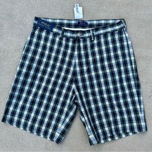 New with tags. Men’s Polo Ralph Lauren blue, green, & white plaid shorts size 34